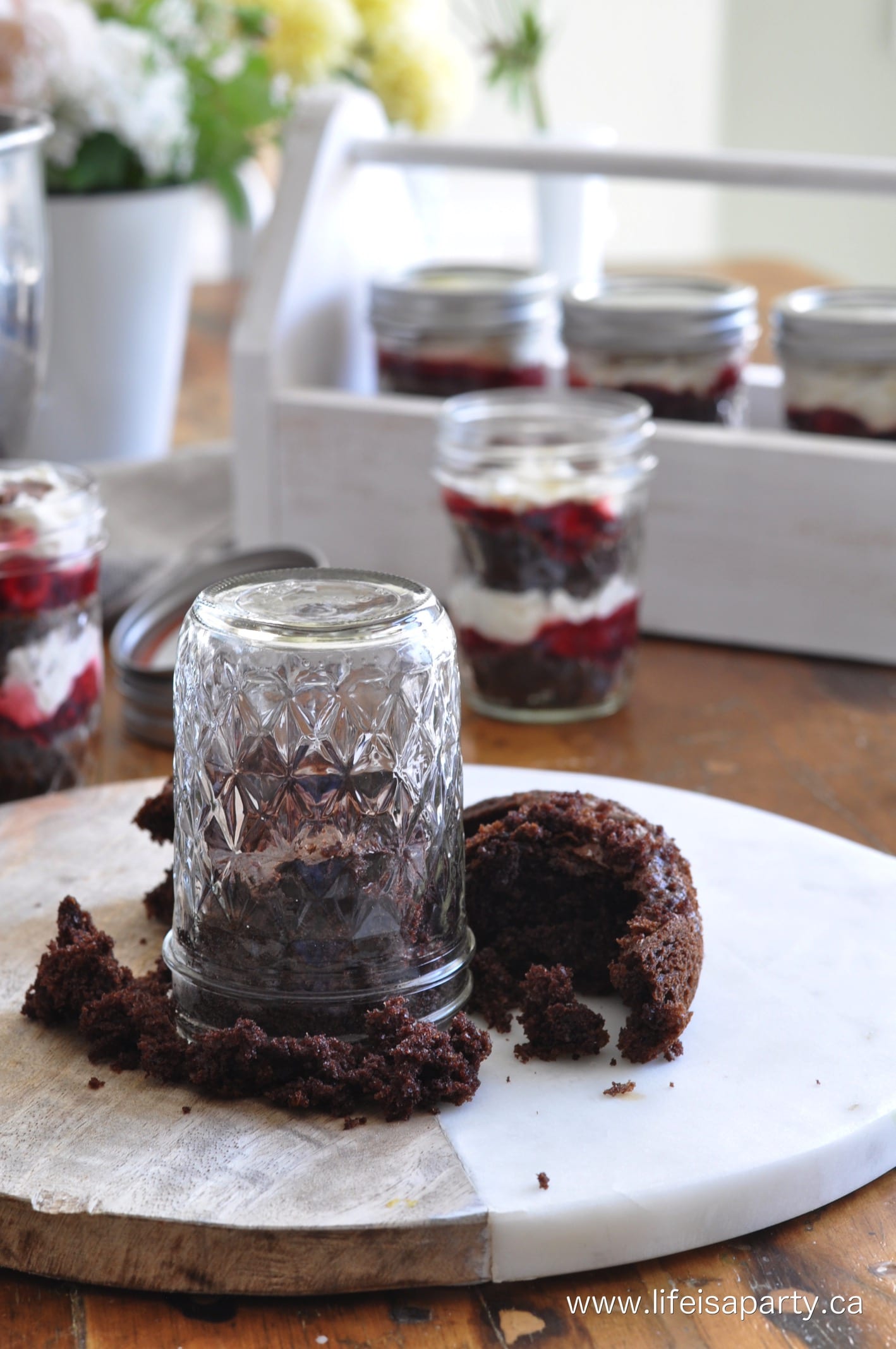 How to make Black Forest Cake in a Mason Jar