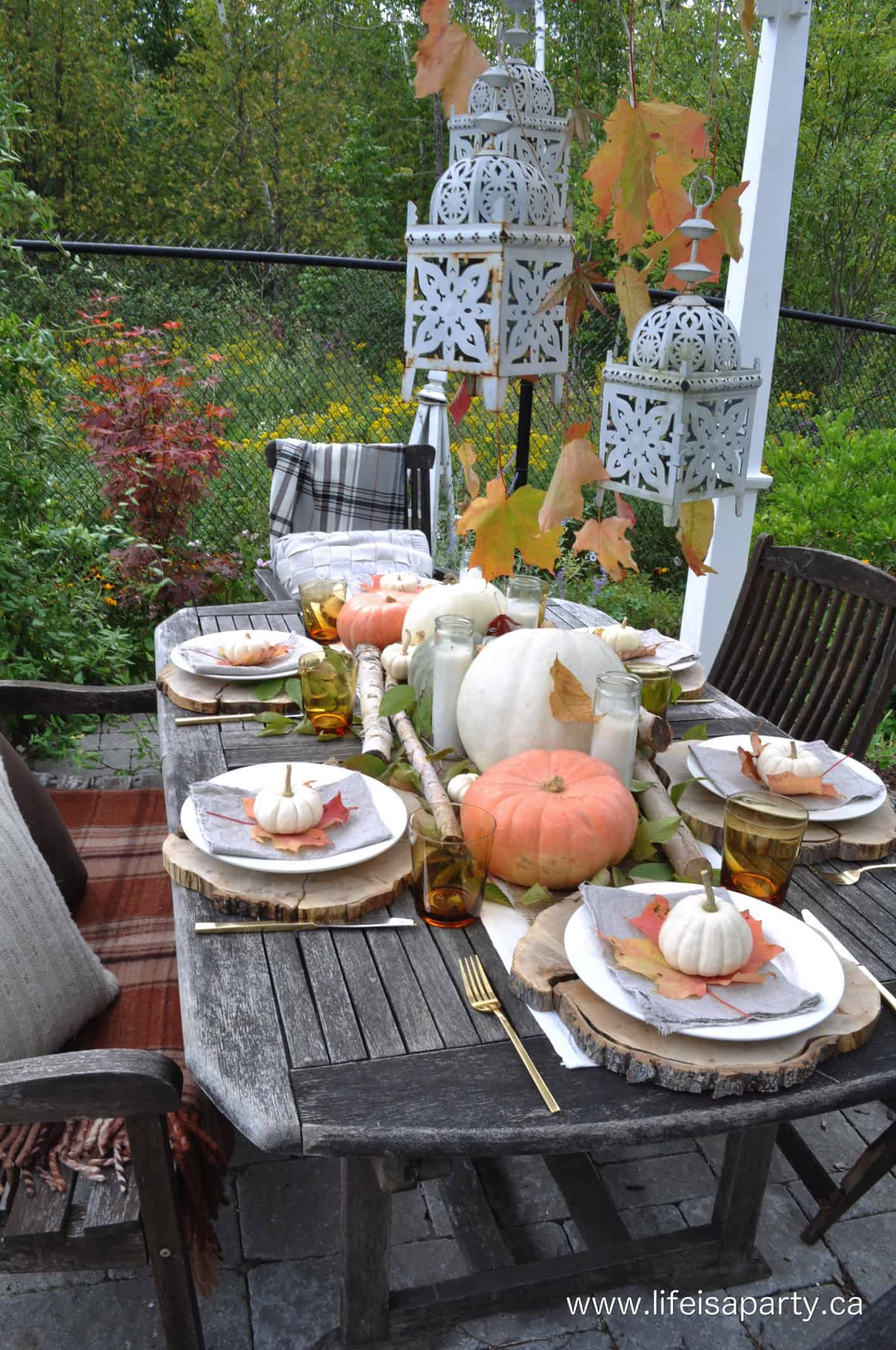 rustic fall table