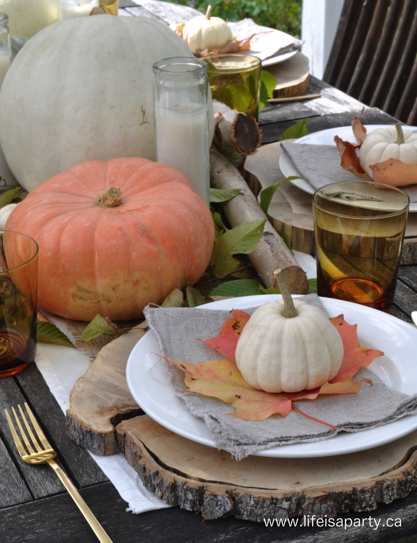 how to set the table for a fall party