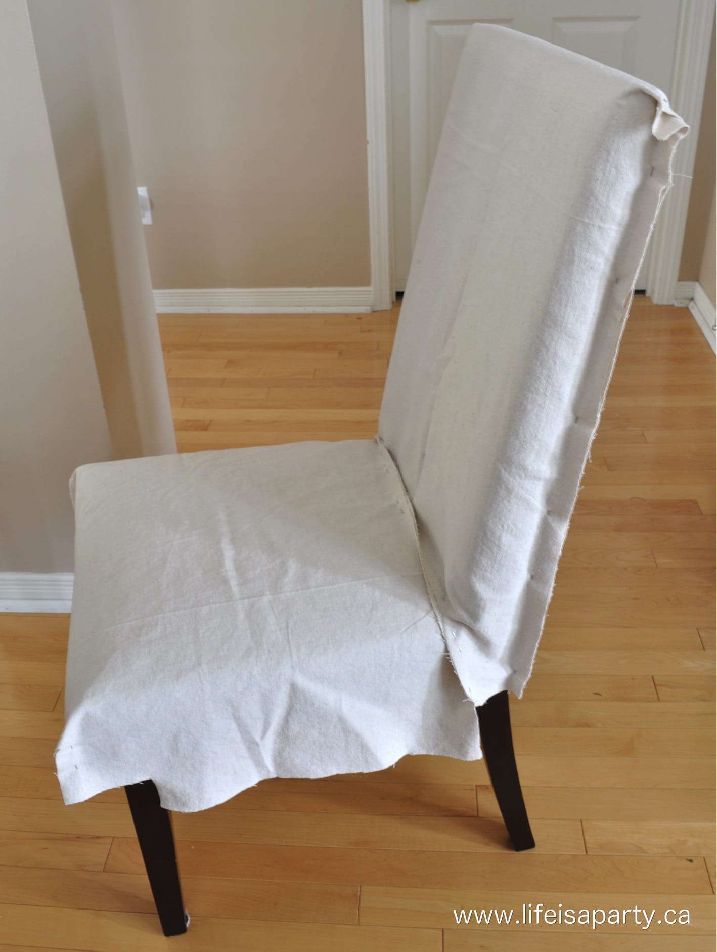 make your own parsons chair slipcover
