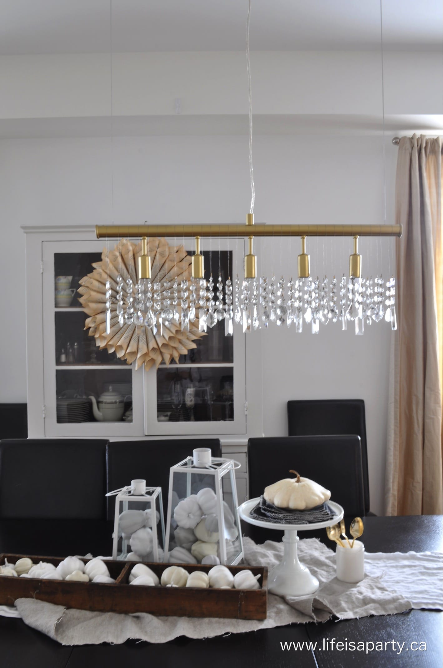 How To Spray Paint A Light Fixture: From boring silver to gold statement light with a little spray paint.
