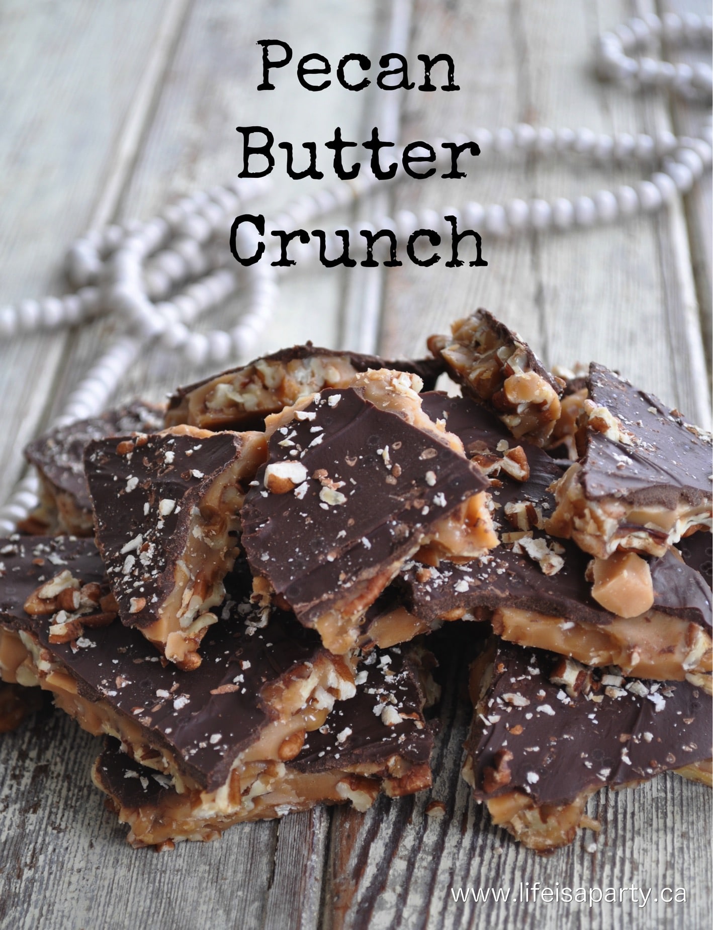 Pecan Butter Crunch English Toffee Recipe: Home made candy recipe, perfect for gift giving.