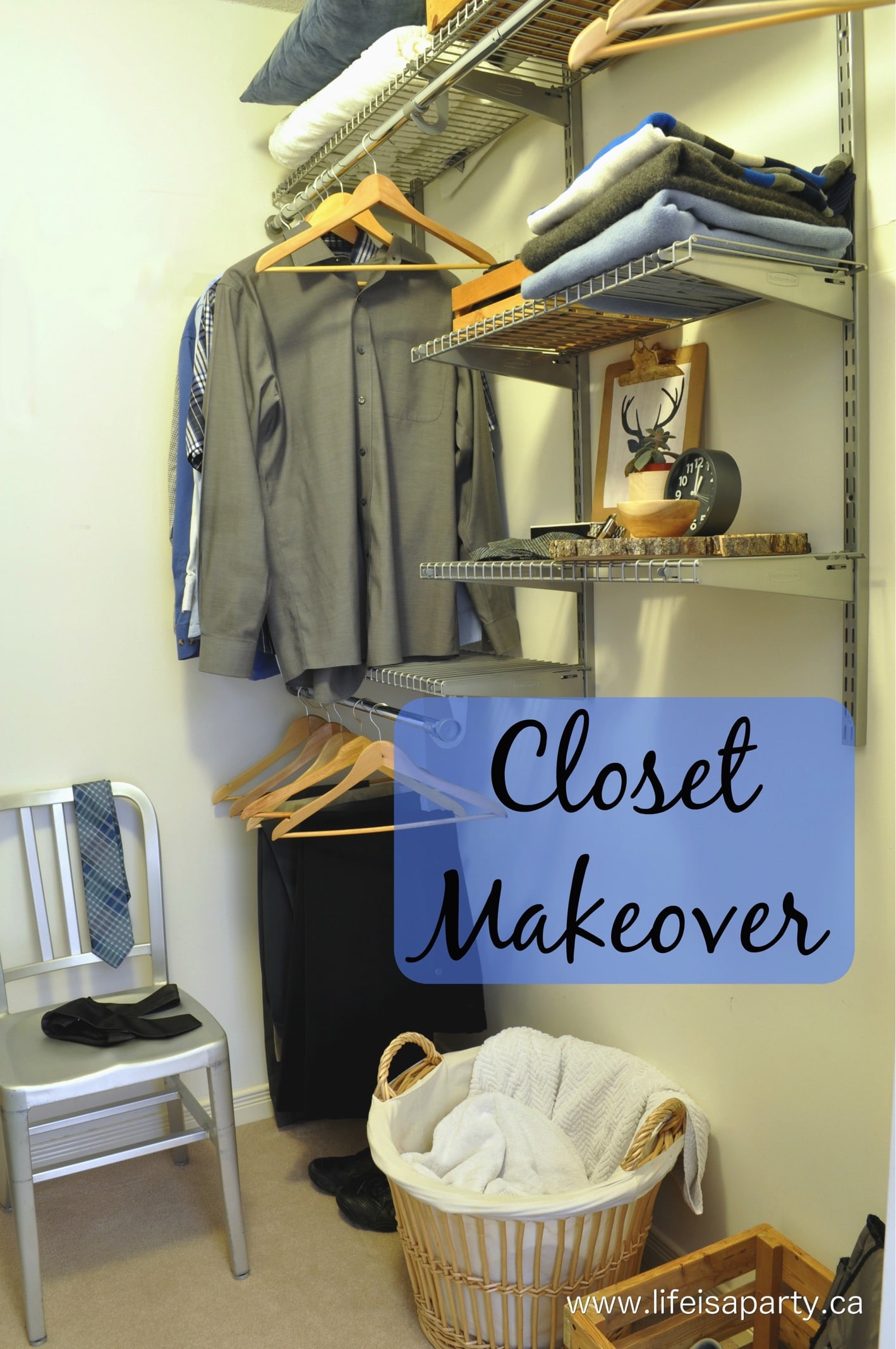 How To Organize A Walk In Closet: tips for editing, and organizing your closet so that everything has a place to live.