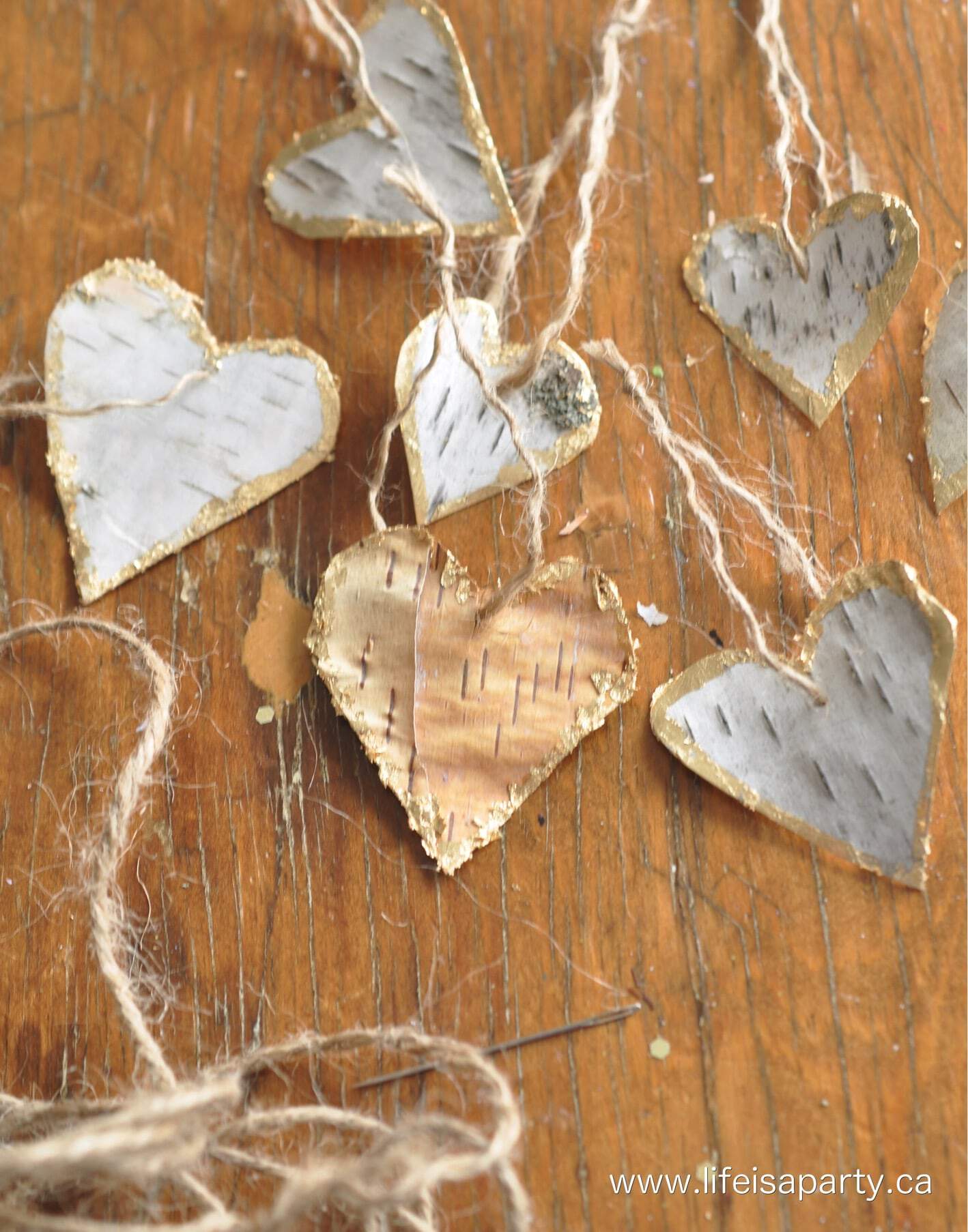 Birch Bark Hearts