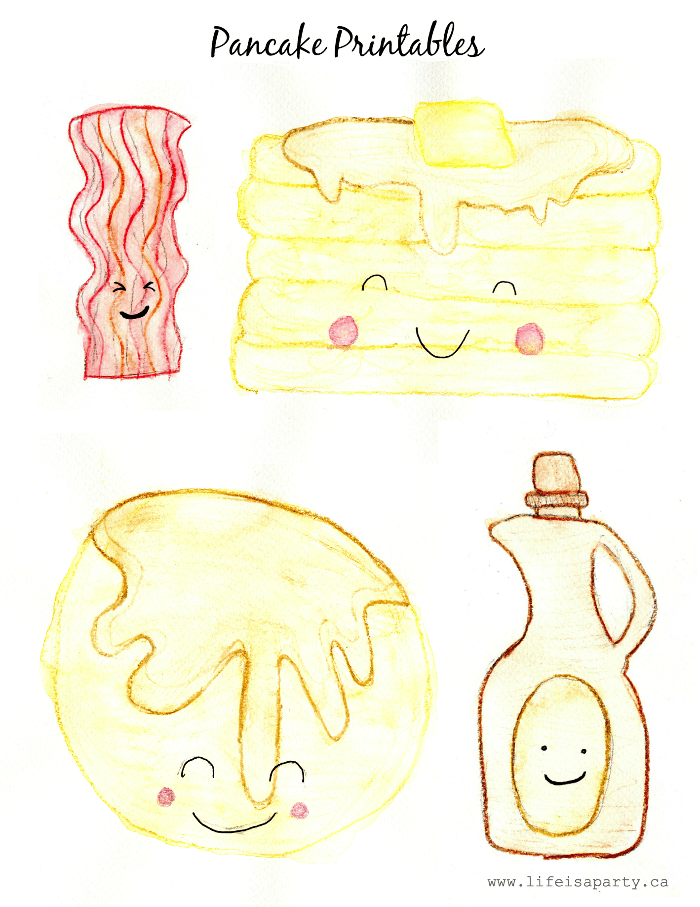 free pancake party printables