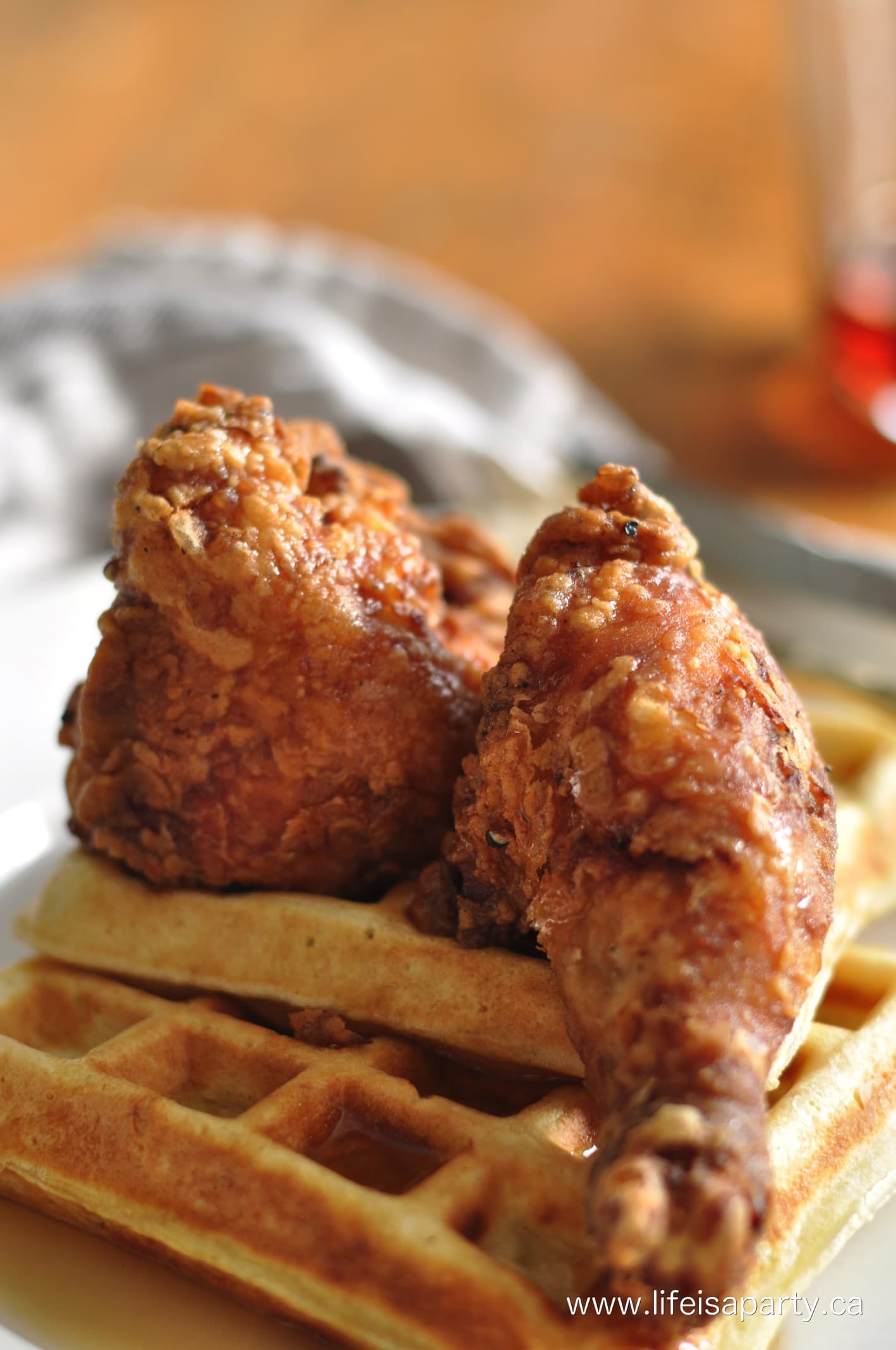 homemade fried Chicken and Waffles