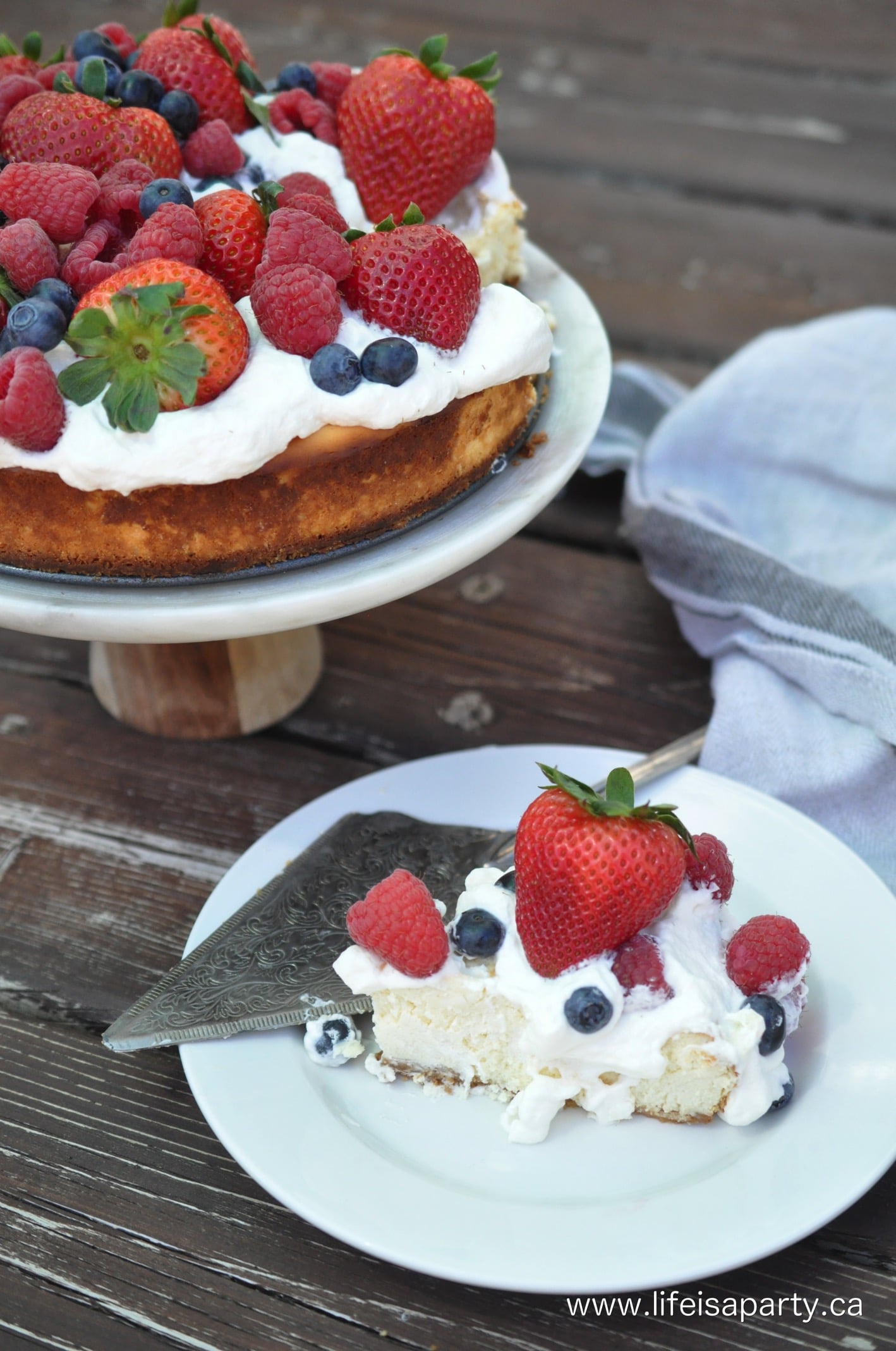 Classic Cheesecake recipe with fresh berries