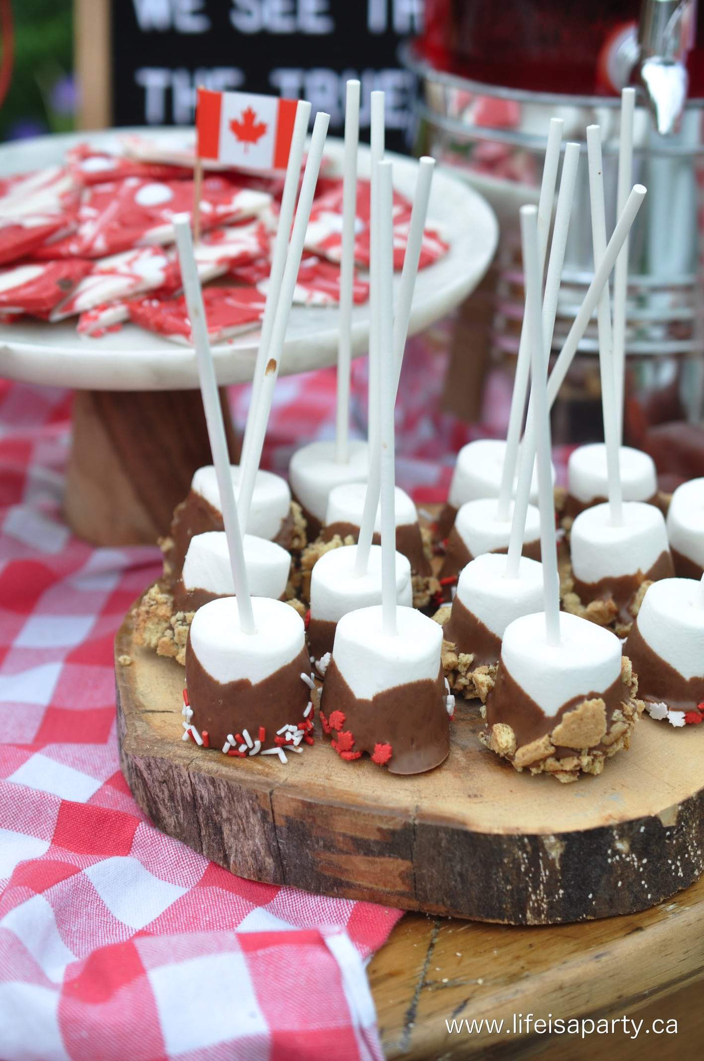 Canada Day smore pops