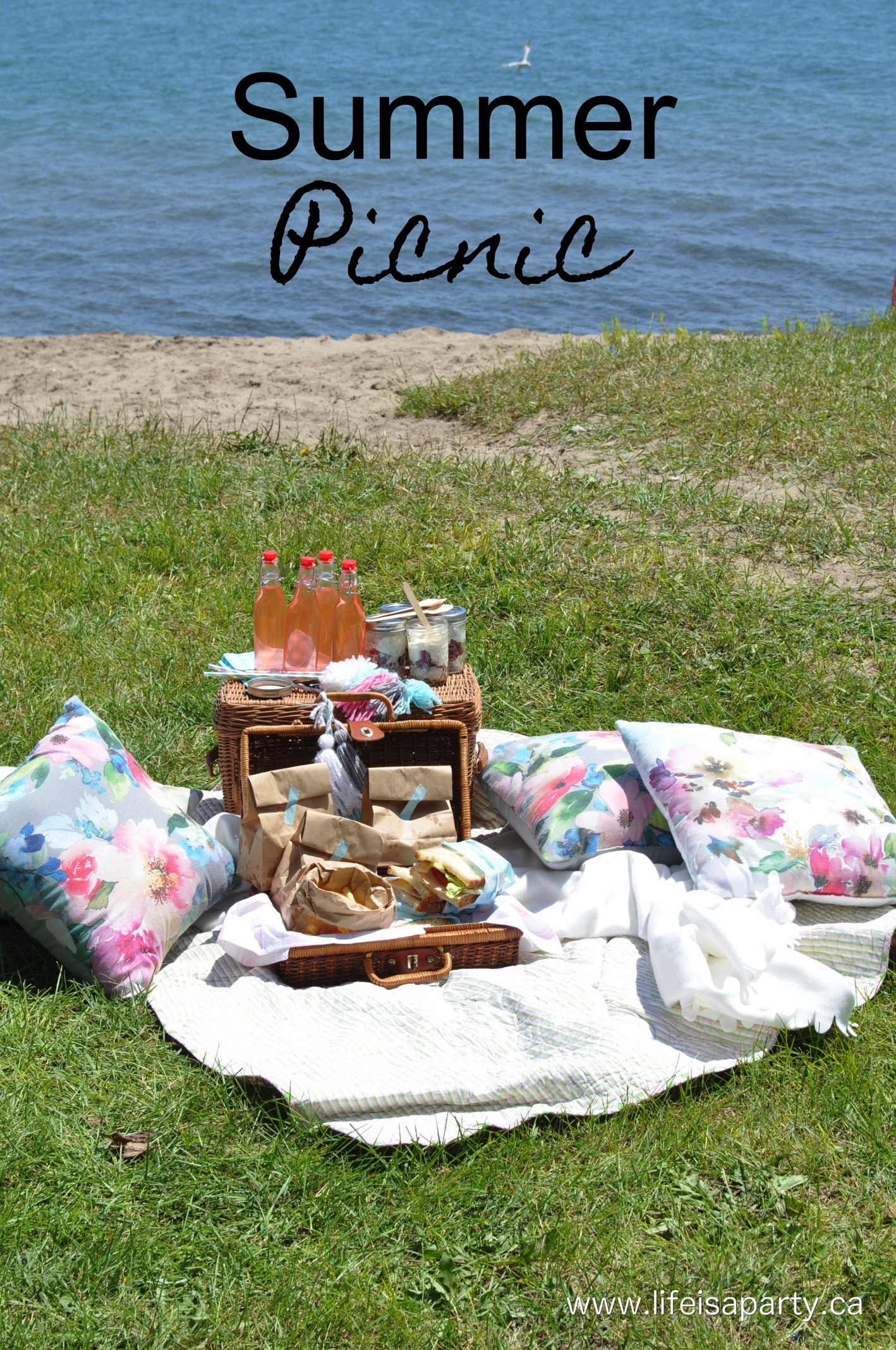 Easy Summer Picnic: with an easy menu, and some cute individual serving ideas this picnic is summery and fun!