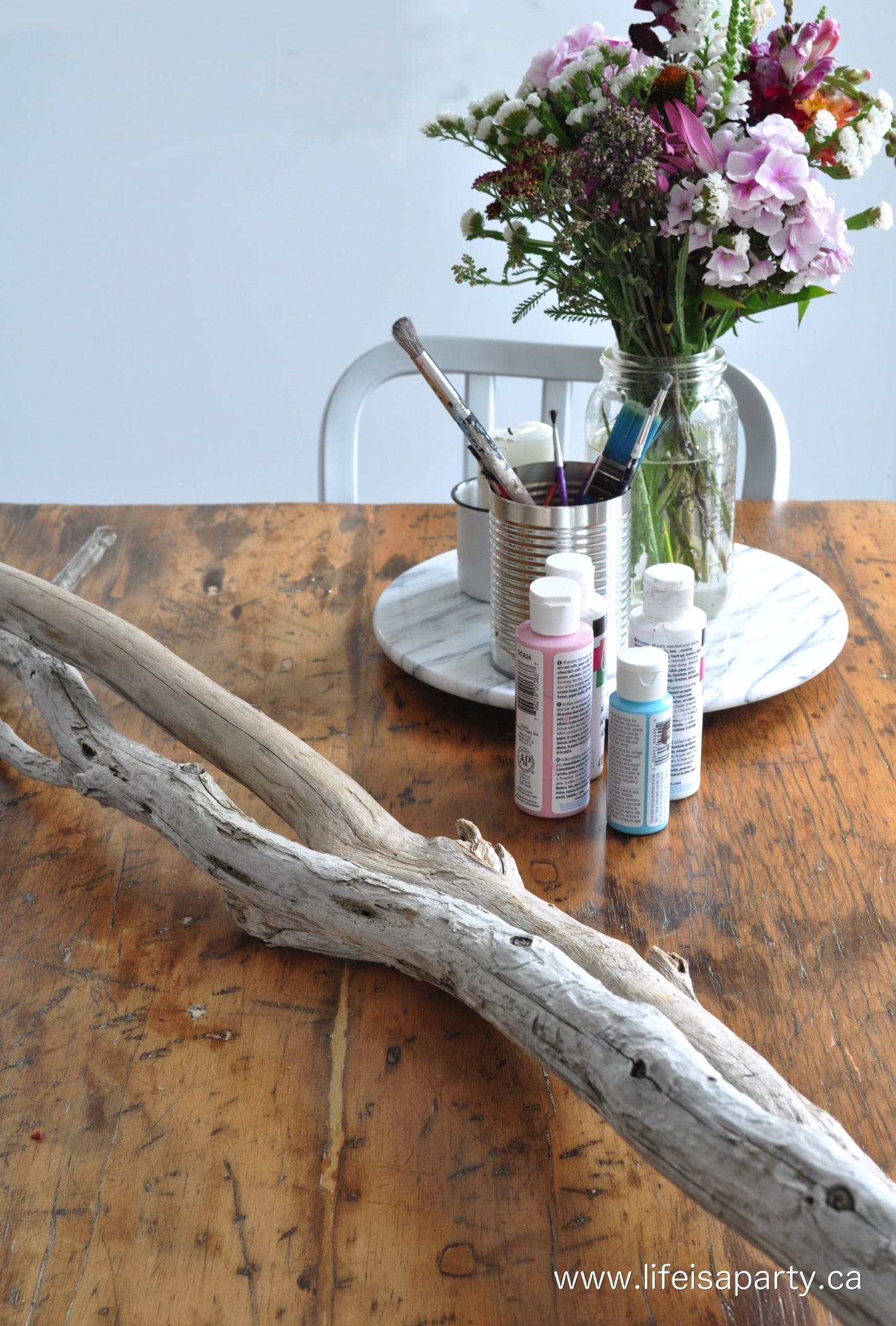 how to paint driftwood