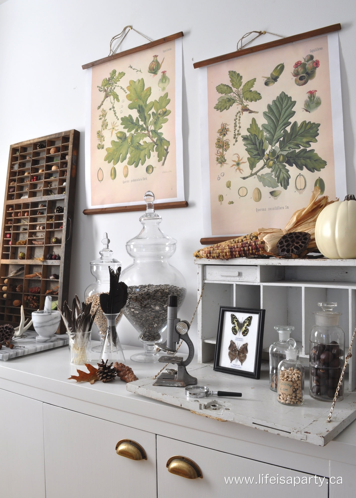 how to use vintage pieces in your fall decor