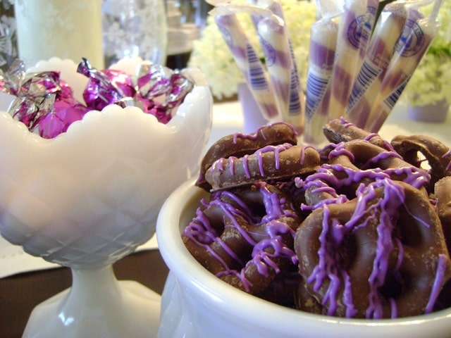 Purple party food ideas candy