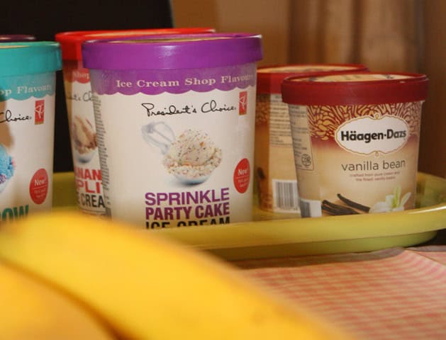 ice cream flavours.