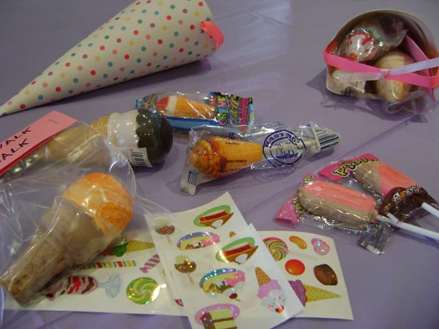 ice cream party loot bags.