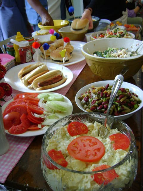 ice cream party dinner.