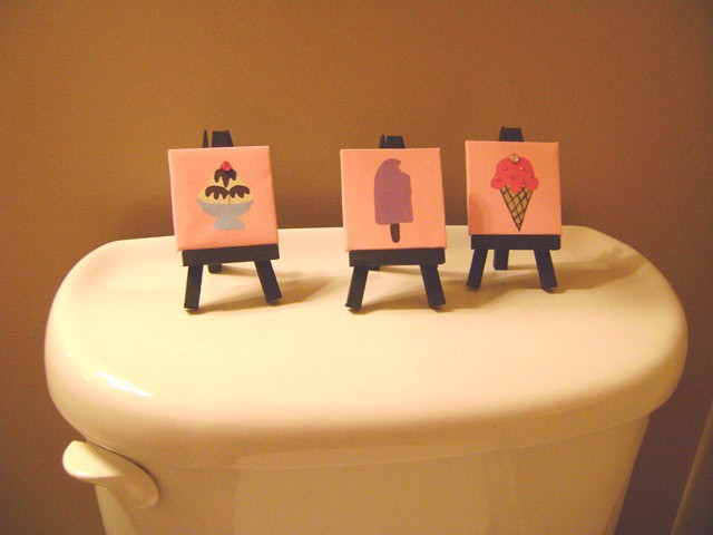 ice cream party home made art.