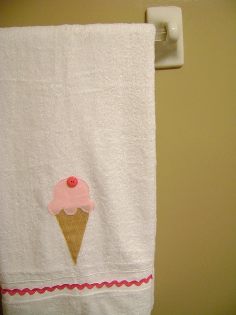 DIY ice cream towel