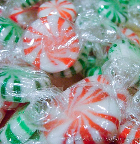 red and green peppermint candies