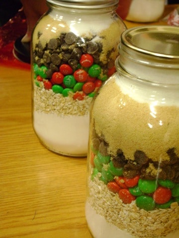 Christmas cookies in a jar