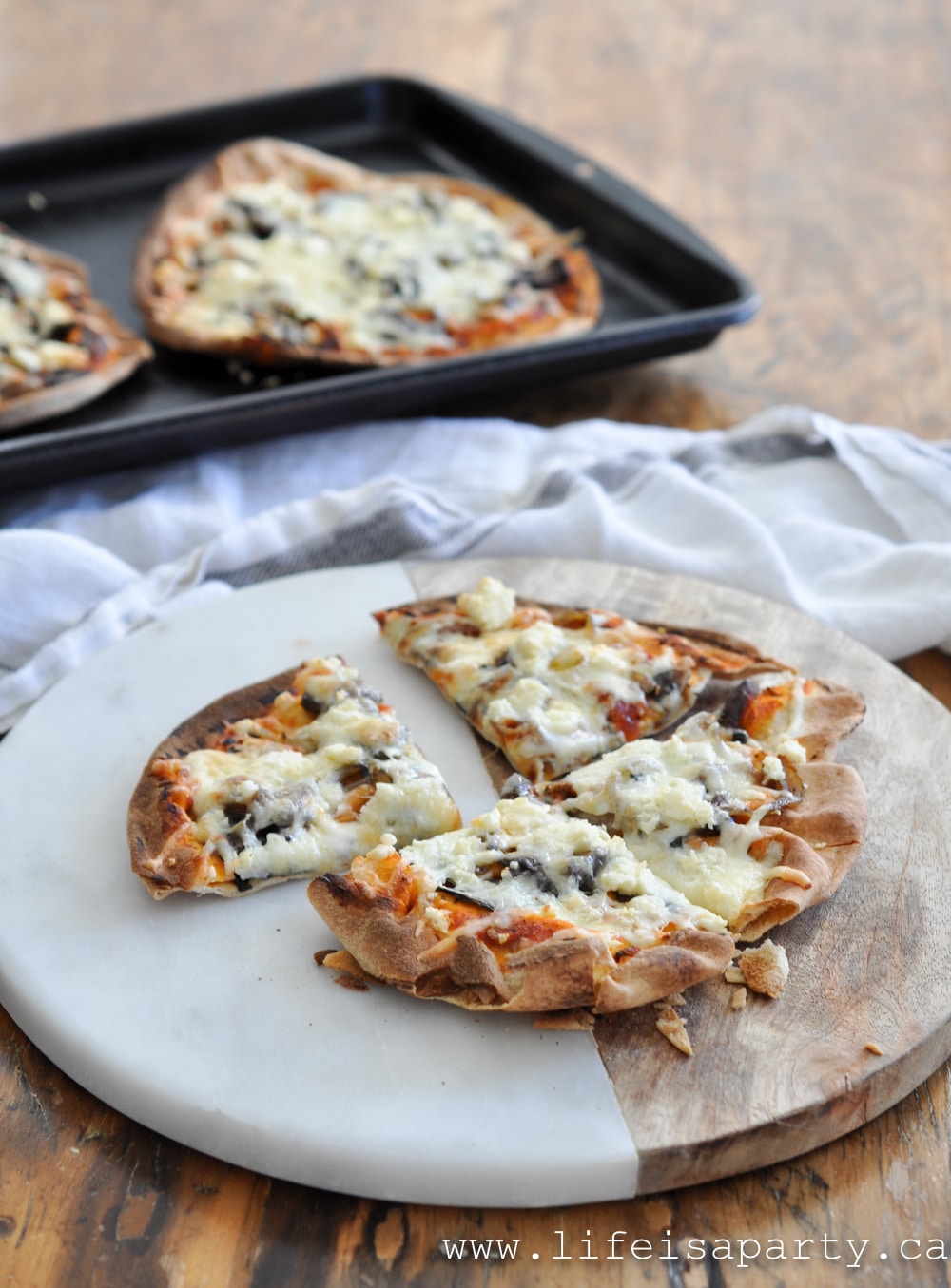 easy portobello mushroom and feta pizza recipe