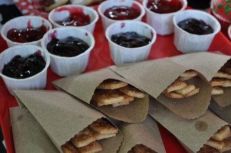 Farm Themed Birthday dessert pie fries