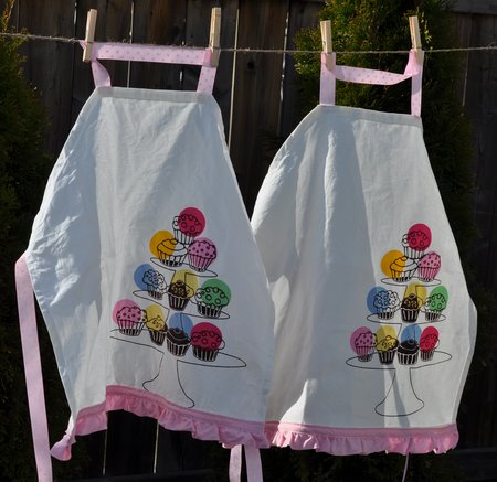 Aprons made from Tea Towels