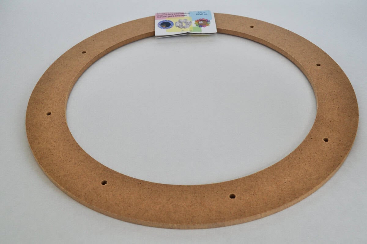 12 inch round wood wreath form.