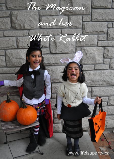 Home Made Halloween Costumes -the Magician and her White Rabbit - Life ...