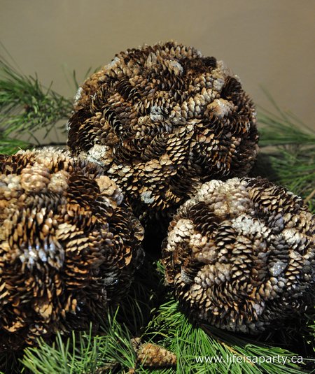 DIY pinecone balls