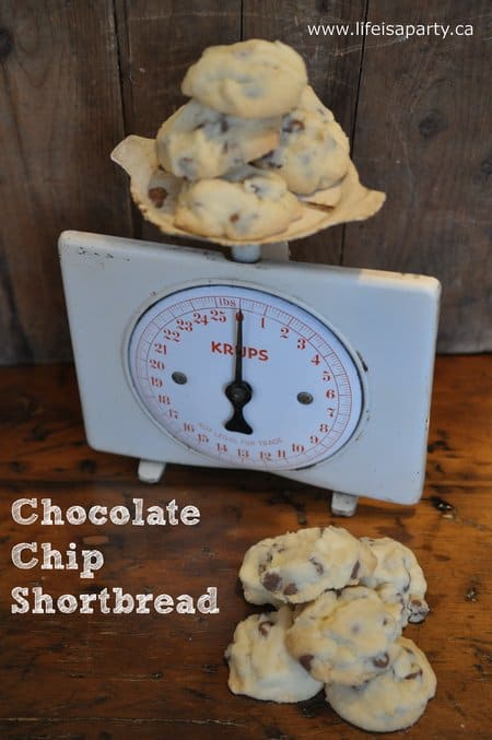 Chocolate Chip Shortbread Cookies