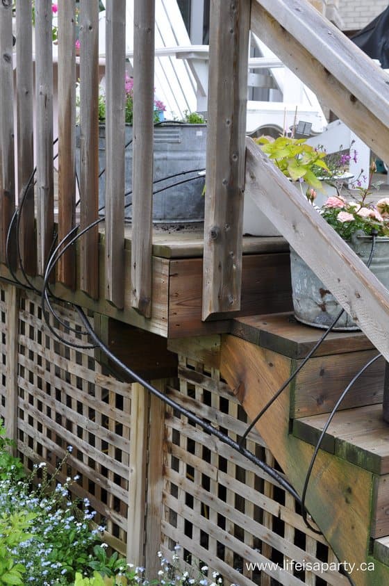 how to install drip irrigation on a deck or patio