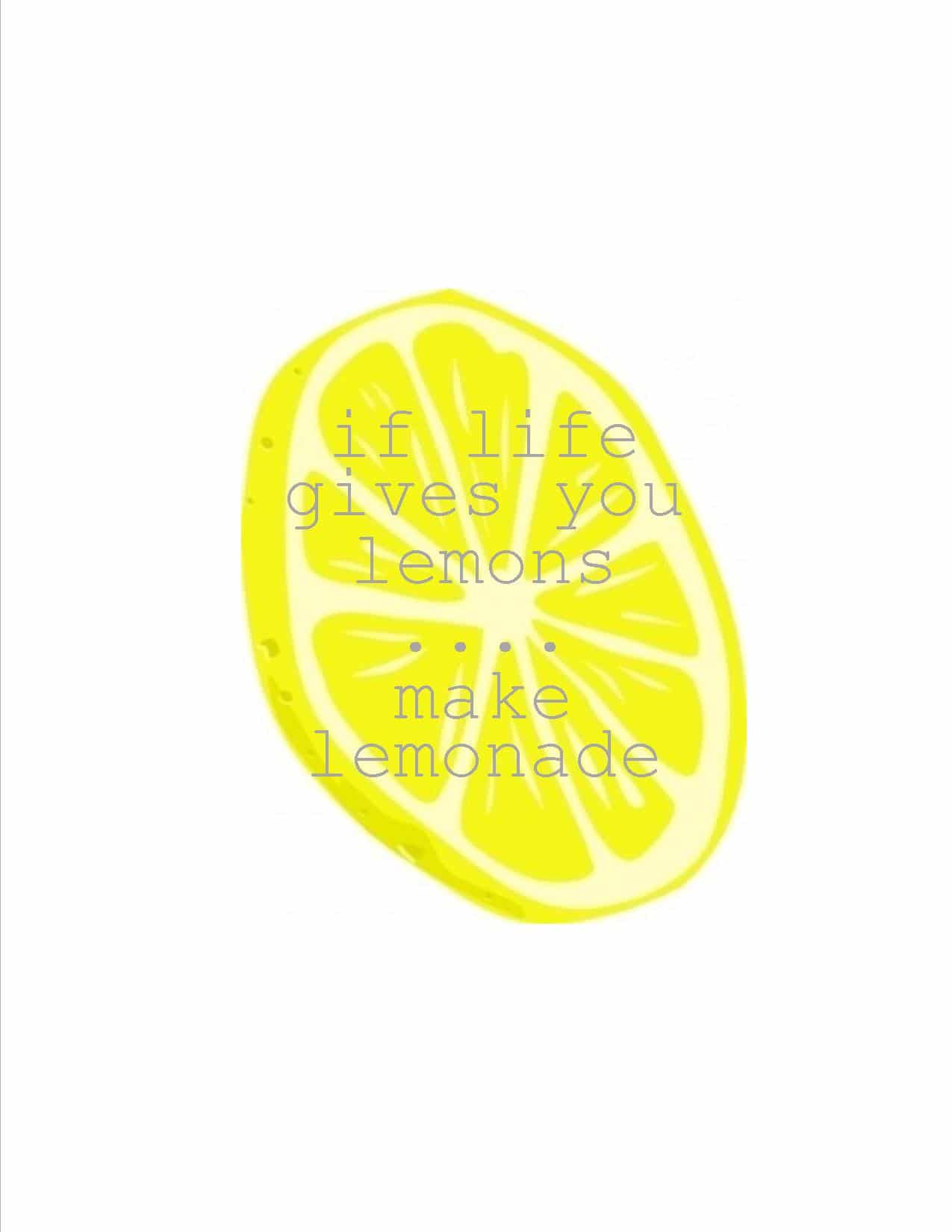 lemon free printable