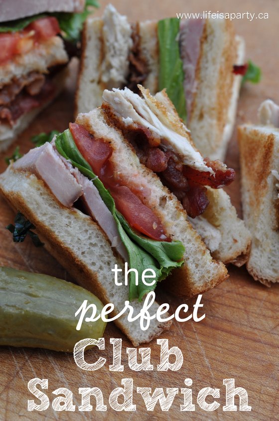 How To Make A Club Sandwich: The perfect cluw with roasted turkey, baked ham, homemade mayo, and bacon....worth the effort!