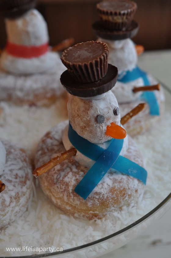 snowman themed party food