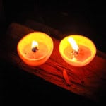 How to make an orange peel candle.