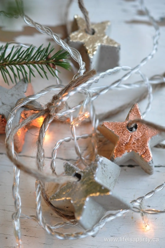 Cement Star Christmas Ornaments - Life is a Party