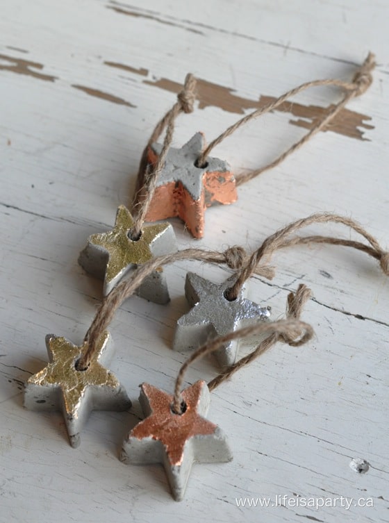 Cement Star Christmas Ornaments - Life is a Party