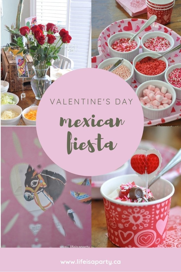 Valentine's Day Fiesta Party Food and Games: Great make-ahead menu and fun family games for a great family friendly Valentine's Day Mexican Fiesta.