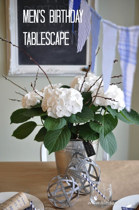 Table Decorations for Men’s Birthday