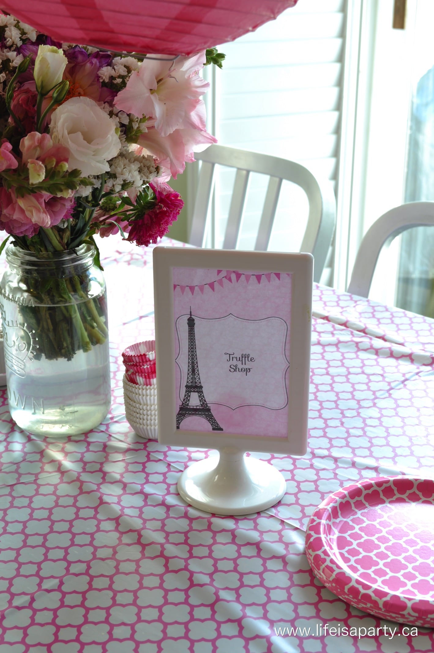 Pink Paris Birthday Party Activities And Decorations