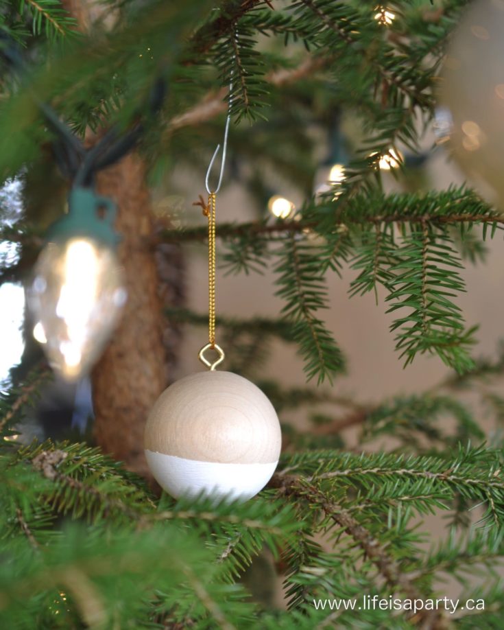 Wooden Ball Christmas Ornaments