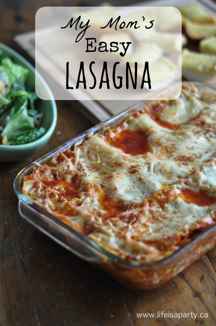 Easy Lasagna with cottage cheese: this is a great make-ahead, and it freezes well. Easy to put together, and sure to be a family favourite.