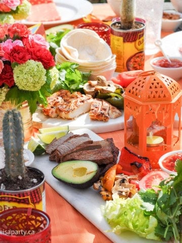 Backyard fiesta party ideas for decor and menu.