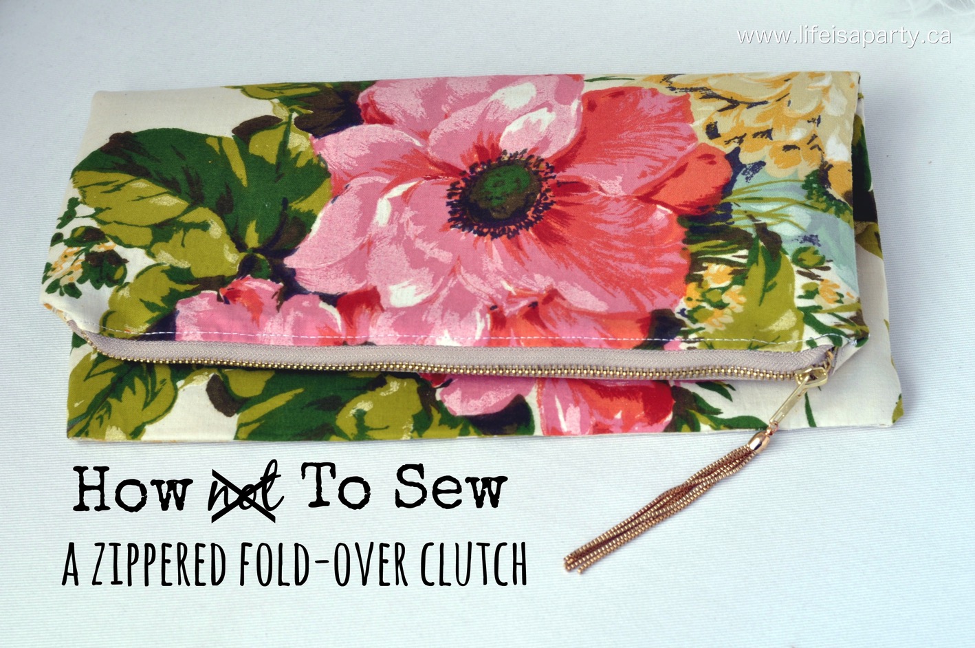 How NOT to Sew a Zippered Fold-over Clutch