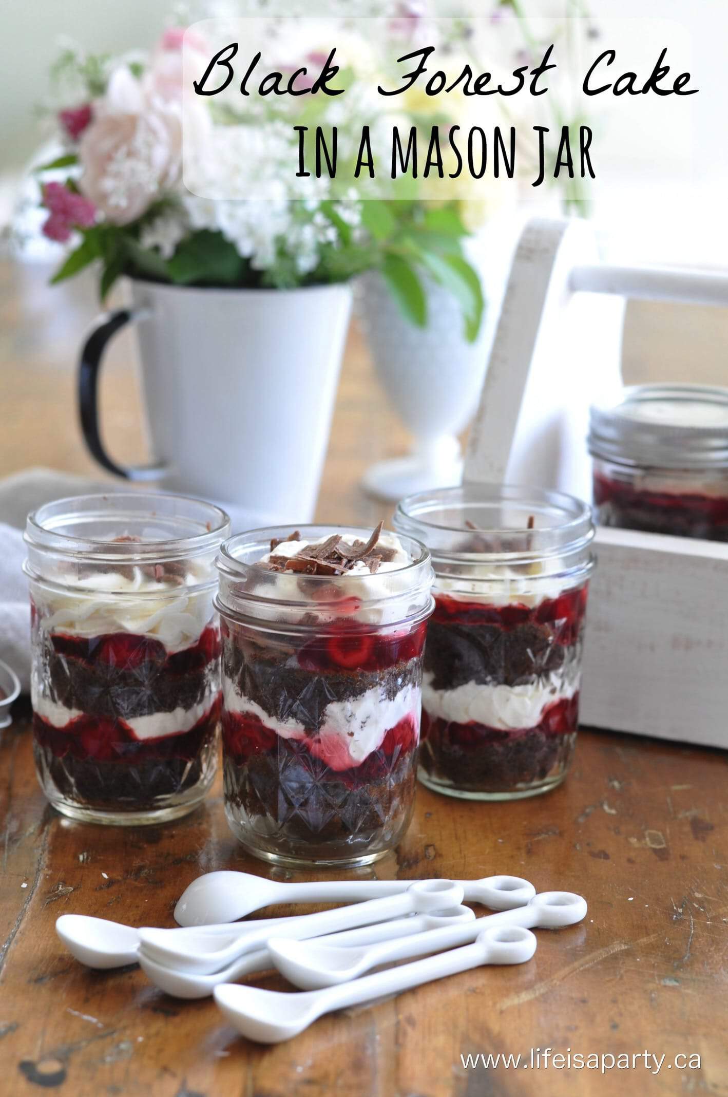 Black Forest Cake in a Mason Jar