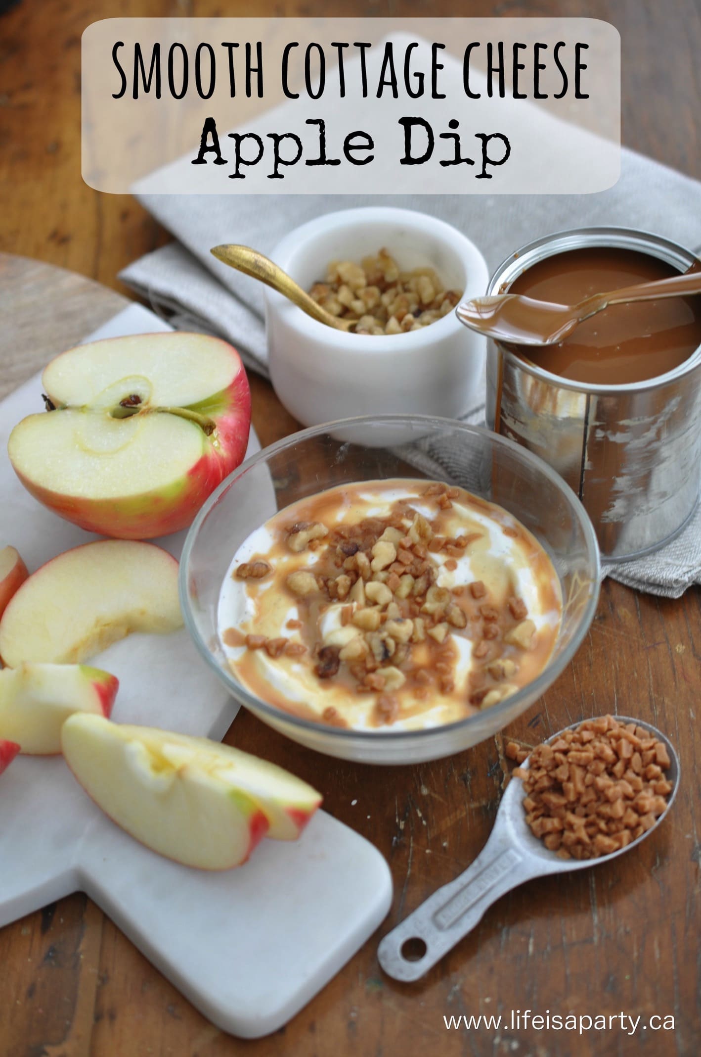 Smooth Cottage Cheese Apple Dip