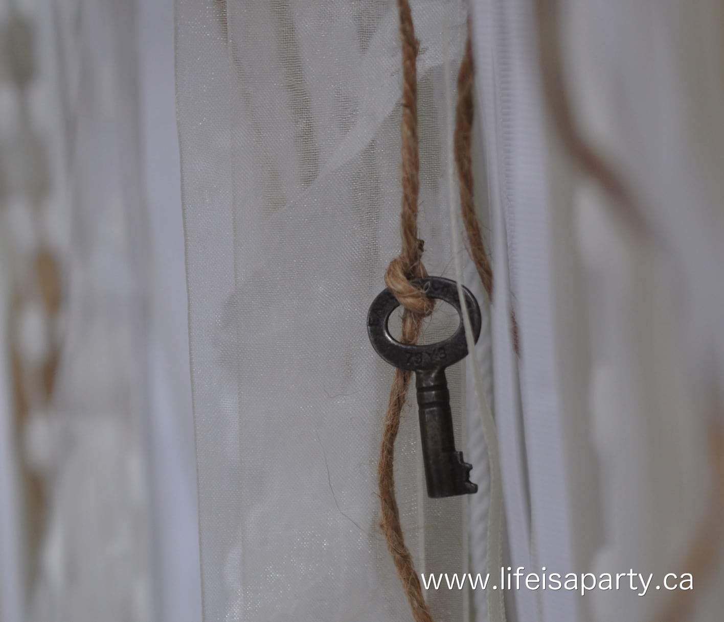 vintage key as part of a Wall Hanging