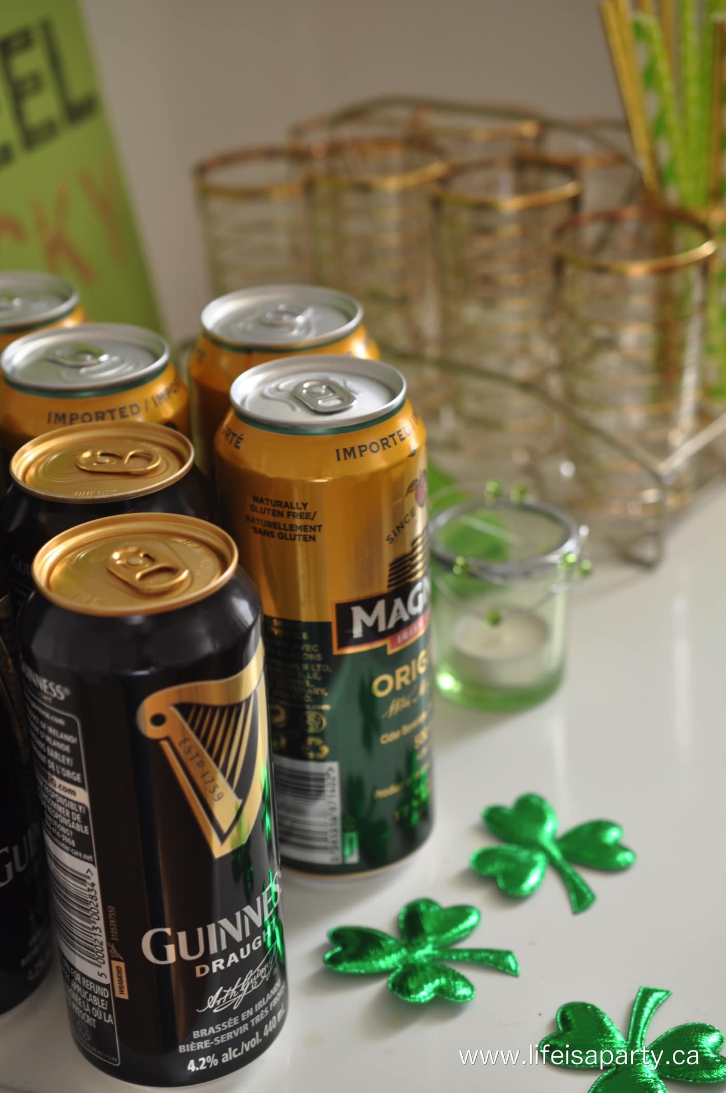 St. Patrick's Night In -Dinner and a Movie Ideas for St. Patrick's Day: recipes, Irish drink ideas, and favourite top Irish films.