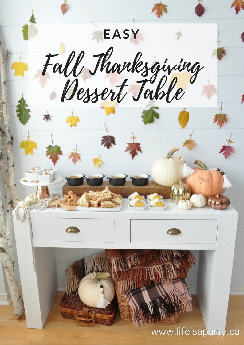 Easy Fall Thanksgiving Dessert Table