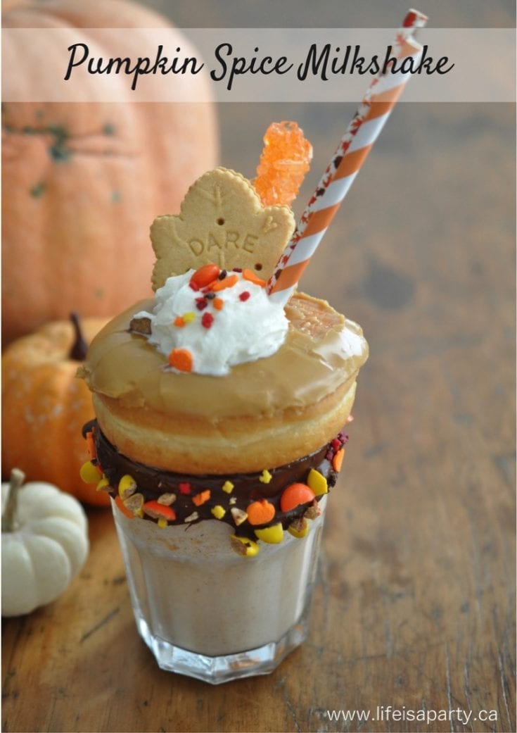 Pumpkin Spice Milkshakes: Create pumpkin spice milkshakes and then turn them into extreme shakes with amazing toppings and treats!